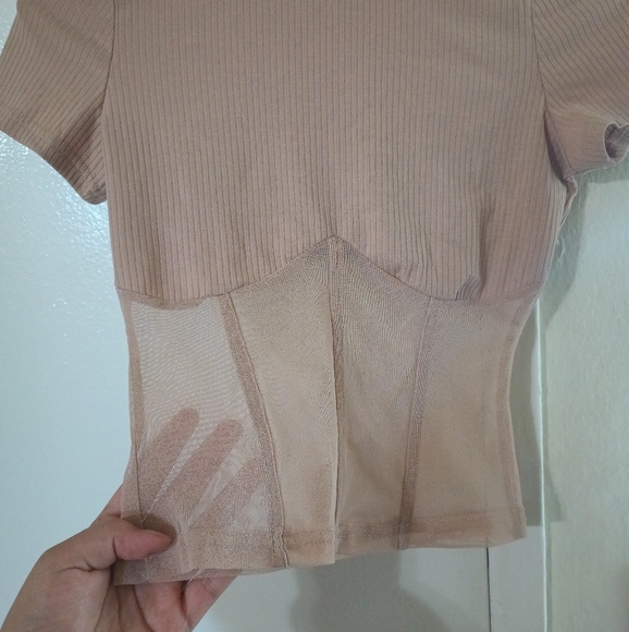 Sheer Corset Baby Tee - Picture 3 of 5